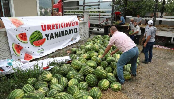 CHP’li belediye, üreticiden aldığı 400 ton karpuzu kilosu 1 liradan vatandaşa sattı